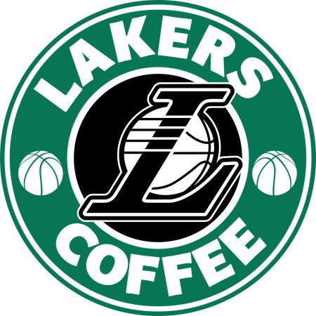 Los Angeles Lakers Starbucks Coffee Logo vinyl decal